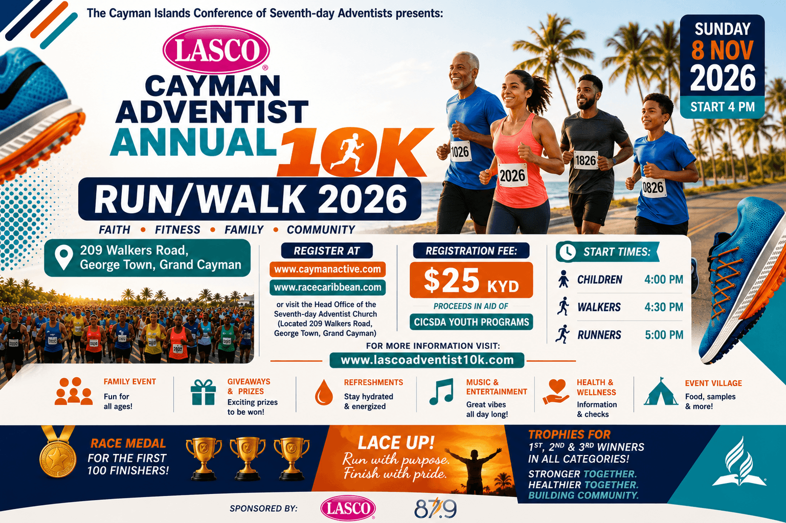 LASCO Cayman Adventist Annual 10K Run/Walk 2026
